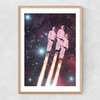 Pink Rockets Narrow Oak Frame