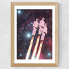 Pink Rockets Wide Oak Frame