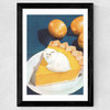 Lemon Meow Pie Wide Black Frame