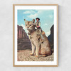 Cat Lone Ranger Narrow Oak Frame