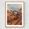 Barista Coffee County Medium Oak Frame
