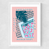 Aquamarine Medium White Frame