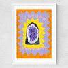 Amethyst Medium White Frame