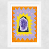 Amethyst Wide White Frame