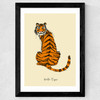 Hello Tiger by Poet and Painter Wide Black Frame