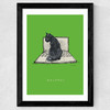 Helpful Cat Wide Black Frame