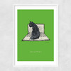 Helpful Cat Narrow White Frame