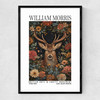 William Morris Stag Narrow Black Frame