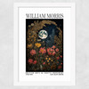 William Morris Moon Flowers Wide White Frame