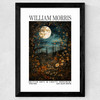 William Morris Moon Woodland Wide Black Frame