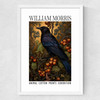 William Morris Crow Medium White Frame