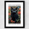 William Morris Black Cat Wide Black Frame