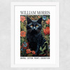 William Morris White Cat Wide White Frame