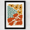 Exotic Flower Garden Wide Black Frame
