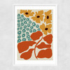 Exotic Flower Garden Narrow White Frame