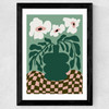 Bold Blossom Pottery Wide Black Frame
