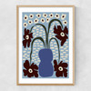 Dropping Matisse Flowers Narrow Oak Frame