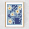 Blue Moon Flower Pot Narrow Oak Frame