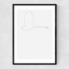 The Swan l Narrow Black Frame