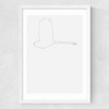 The Swan l Medium White Frame