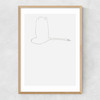 The Swan l Narrow Oak Frame