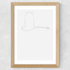 The Swan l Wide Oak Frame