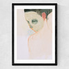 Nude Portrait Medium Black Frame