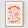 Red Wine Medium Oak Frame