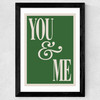 You And Me Wide Black Frame