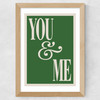 You And Me Wide Oak Frame