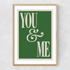You And Me Narrow Oak Frame