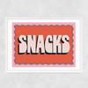 Snacks Narrow White Frame