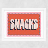 Snacks Wide White Frame