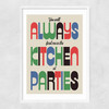 Parties Narrow White Frame