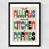 Parties Medium Black Frame