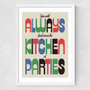 Parties Medium White Frame