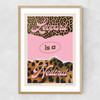 Leopard by HollieGraphik Narrow Oak Frame
