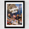Brunch Club by GS Print Shoppe Wide Black Frame