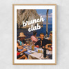 Brunch Club by GS Print Shoppe Narrow Oak Frame