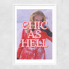 Chic As Hell Narrow White Frame