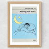 Working From Home Wide Oak Frame
