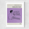 Laying Down Beats Medium White Frame
