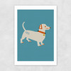 Sausage Dog by Christina Hagerfors Unframed Print