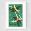 Swimmers and Sea Lions Matchbox Medium White Frame