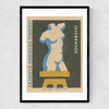 Figure Matchbox Label Narrow Black Frame