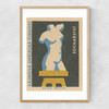 Figure Matchbox Label Narrow Oak Frame