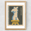 Figure Matchbox Label Wide Oak Frame