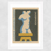 Figure Matchbox Label Wide White Frame
