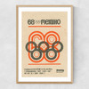 Mexico '68 Matchbox IV Narrow Oak Frame
