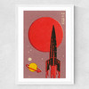Blood Moon Matchbox Medium White Frame